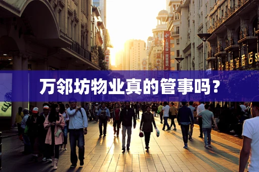 万邻坊物业真的管事吗？